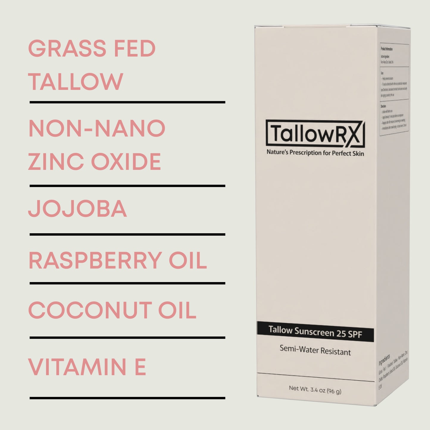 Tallow Mineral Sunscreen